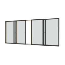 Sliding casement door, 2-leaf, with 70mm threshold